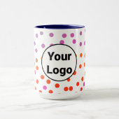 Eenvoudig minimaal elegant aangepast logo hier bed mok (Midden)