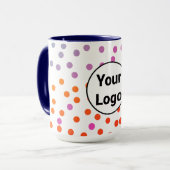 Eenvoudig minimaal elegant aangepast logo hier bed mok (Voorkant links)