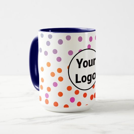 Eenvoudig minimaal elegant aangepast logo hier bed mok (Voorkant links)