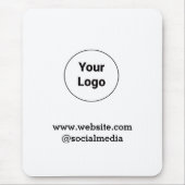 Eenvoudig minimaal elegant aangepast logo hier bed muismat (Voorkant)