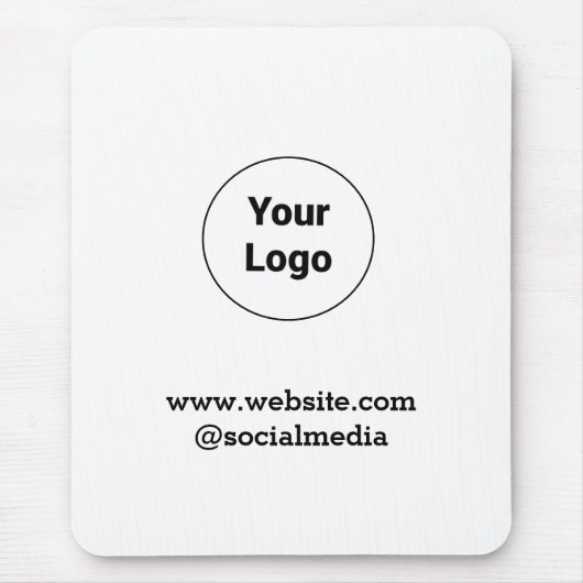 Eenvoudig minimaal elegant aangepast logo hier bed muismat (Voorkant)