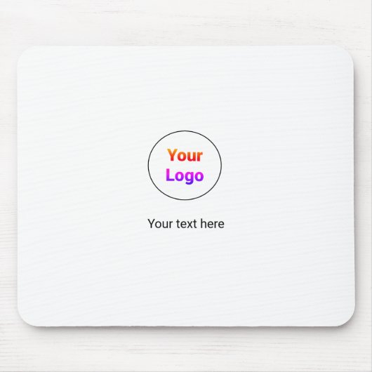 Eenvoudig minimaal elegant aangepast logo hier bed muismat (Voorkant)