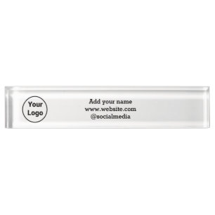 Eenvoudig minimaal elegant aangepast logo hier bed naambordje