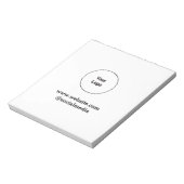 Eenvoudig minimaal elegant aangepast logo hier bed notitieblok (Linkerzijde)