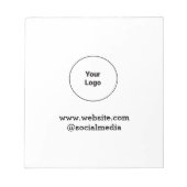 Eenvoudig minimaal elegant aangepast logo hier bed notitieblok (Voorkant)