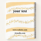 Eenvoudig minimaal elegant aangepast logo hier bed notitieboek (Achterkant)