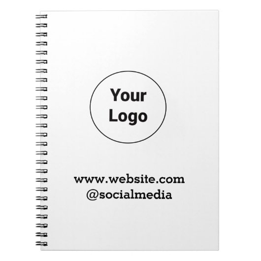 Eenvoudig minimaal elegant aangepast logo hier bed notitieboek (Voorkant)