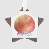 Eenvoudig minimaal elegant aangepast logo hier bed ornament (achterkant)