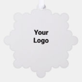 Eenvoudig minimaal elegant aangepast logo hier bed ornament kaart (Achterkant)