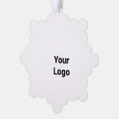 Eenvoudig minimaal elegant aangepast logo hier bed ornament kaart (Links)