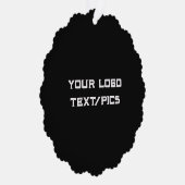 Eenvoudig minimaal elegant aangepast logo hier bed ornament kaart (Rechts)