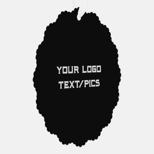 Eenvoudig minimaal elegant aangepast logo hier bed ornament kaart (Rechts)