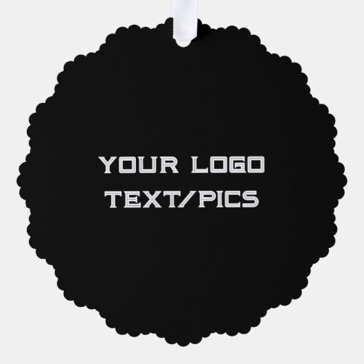 Eenvoudig minimaal elegant aangepast logo hier bed ornament kaart (Achterkant)