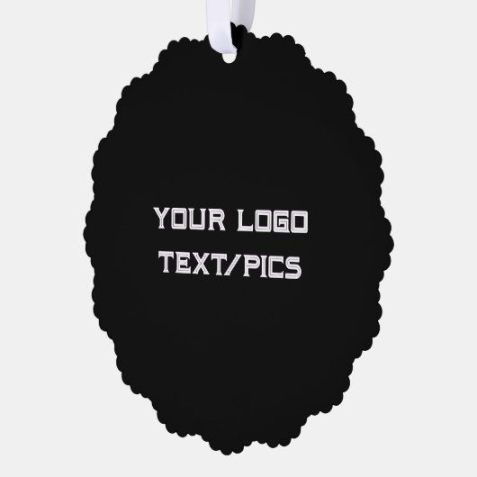 Eenvoudig minimaal elegant aangepast logo hier bed ornament kaart (Links)