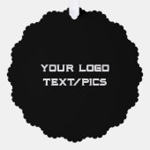 Eenvoudig minimaal elegant aangepast logo hier bed ornament kaart (Voorkant)