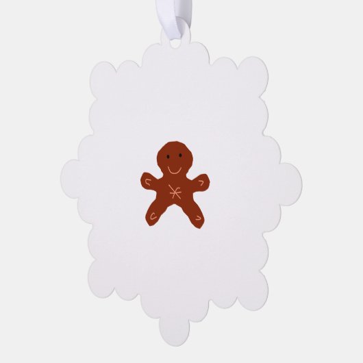 Eenvoudig minimaal elegant aangepast logo hier bed ornament kaart (Links)