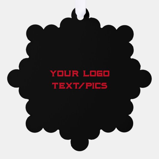 Eenvoudig minimaal elegant aangepast logo hier bed ornament kaart (Achterkant)