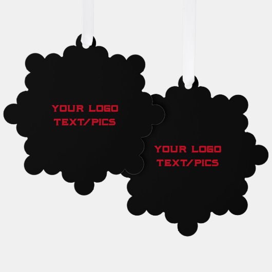 Eenvoudig minimaal elegant aangepast logo hier bed ornament kaart (Voorkant / Achterkant)