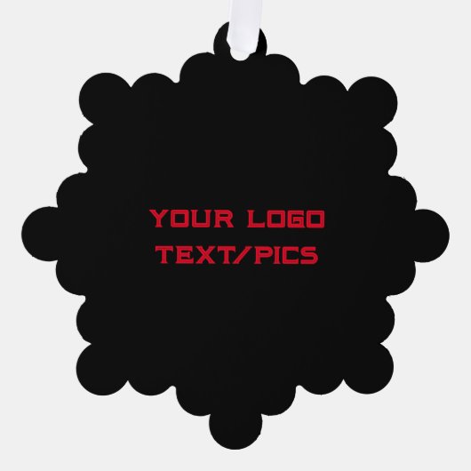 Eenvoudig minimaal elegant aangepast logo hier bed ornament kaart (Voorkant)