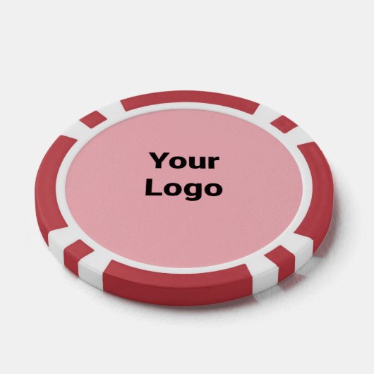 Eenvoudig minimaal elegant aangepast logo hier bed poker chips (Enkel)
