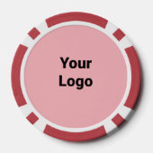 Eenvoudig minimaal elegant aangepast logo hier bed poker chips (Achterkant)
