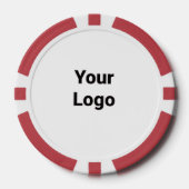 Eenvoudig minimaal elegant aangepast logo hier bed poker chips (Voorkant)
