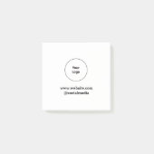 Eenvoudig minimaal elegant aangepast logo hier bed post-it® notes (Voorkant)