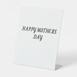 Eenvoudig minimaal elegant aangepast logo hier bed reclamebord met voetstuk