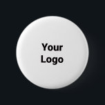 Eenvoudig minimaal elegant aangepast logo hier bed ronde button 5,7 cm<br><div class="desc">Ontwerp</div>