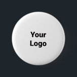 Eenvoudig minimaal elegant aangepast logo hier bed ronde button 5,7 cm<br><div class="desc">Ontwerp</div>