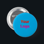 Eenvoudig minimaal elegant aangepast logo hier bed ronde button 5,7 cm<br><div class="desc">Ontwerp</div>