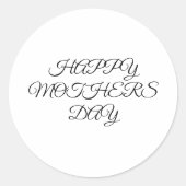 Eenvoudig minimaal elegant aangepast logo hier bed ronde sticker (Voorkant)