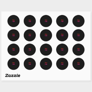 Eenvoudig minimaal elegant aangepast logo hier bed ronde sticker