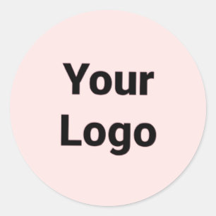 Eenvoudig minimaal elegant aangepast logo hier bed ronde sticker