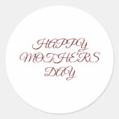 Eenvoudig minimaal elegant aangepast logo hier bed ronde sticker (Voorkant)