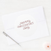 Eenvoudig minimaal elegant aangepast logo hier bed ronde sticker (Envelop)