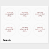 Eenvoudig minimaal elegant aangepast logo hier bed ronde sticker (Vel)