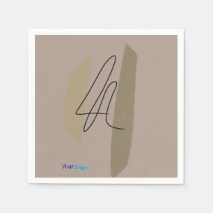 Eenvoudig minimaal elegant aangepast logo hier bed servet
