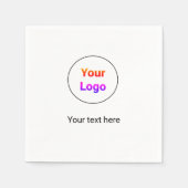 Eenvoudig minimaal elegant aangepast logo hier bed servet (Voorkant)