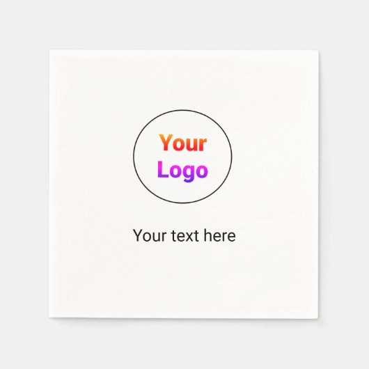 Eenvoudig minimaal elegant aangepast logo hier bed servet (Voorkant)