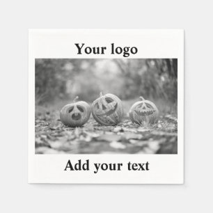 Eenvoudig minimaal elegant aangepast logo hier bed servet