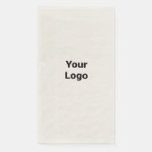Eenvoudig minimaal elegant aangepast logo hier bed servet (Voorkant)