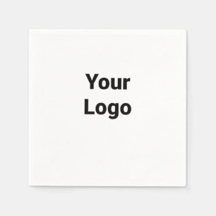 Eenvoudig minimaal elegant aangepast logo hier bed servet