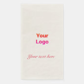 Eenvoudig minimaal elegant aangepast logo hier bed servet (Voorkant)