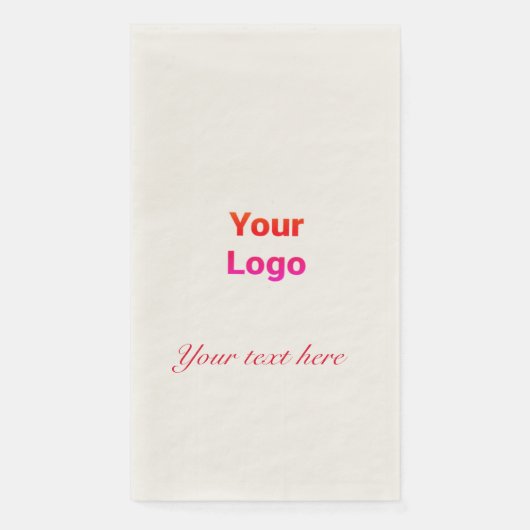 Eenvoudig minimaal elegant aangepast logo hier bed servet (Voorkant)