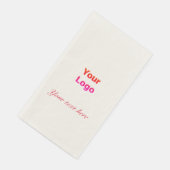 Eenvoudig minimaal elegant aangepast logo hier bed servet (Hoek)