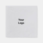 Eenvoudig minimaal elegant aangepast logo hier bed servet (Voorkant)