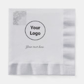 Eenvoudig minimaal elegant aangepast logo hier bed servet (Voorkant)