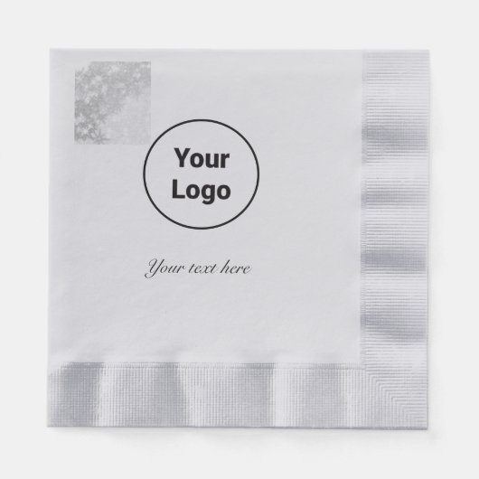 Eenvoudig minimaal elegant aangepast logo hier bed servet (Voorkant)