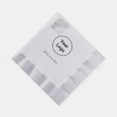 Eenvoudig minimaal elegant aangepast logo hier bed servet (Hoek)